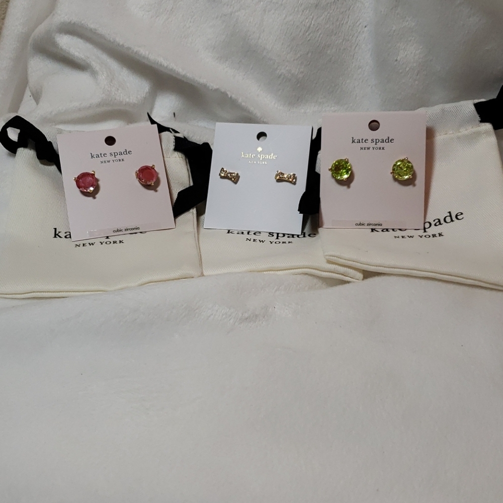 Kate Spade Cubic Zirconia and Bow Earrings - Picture 2 of 10